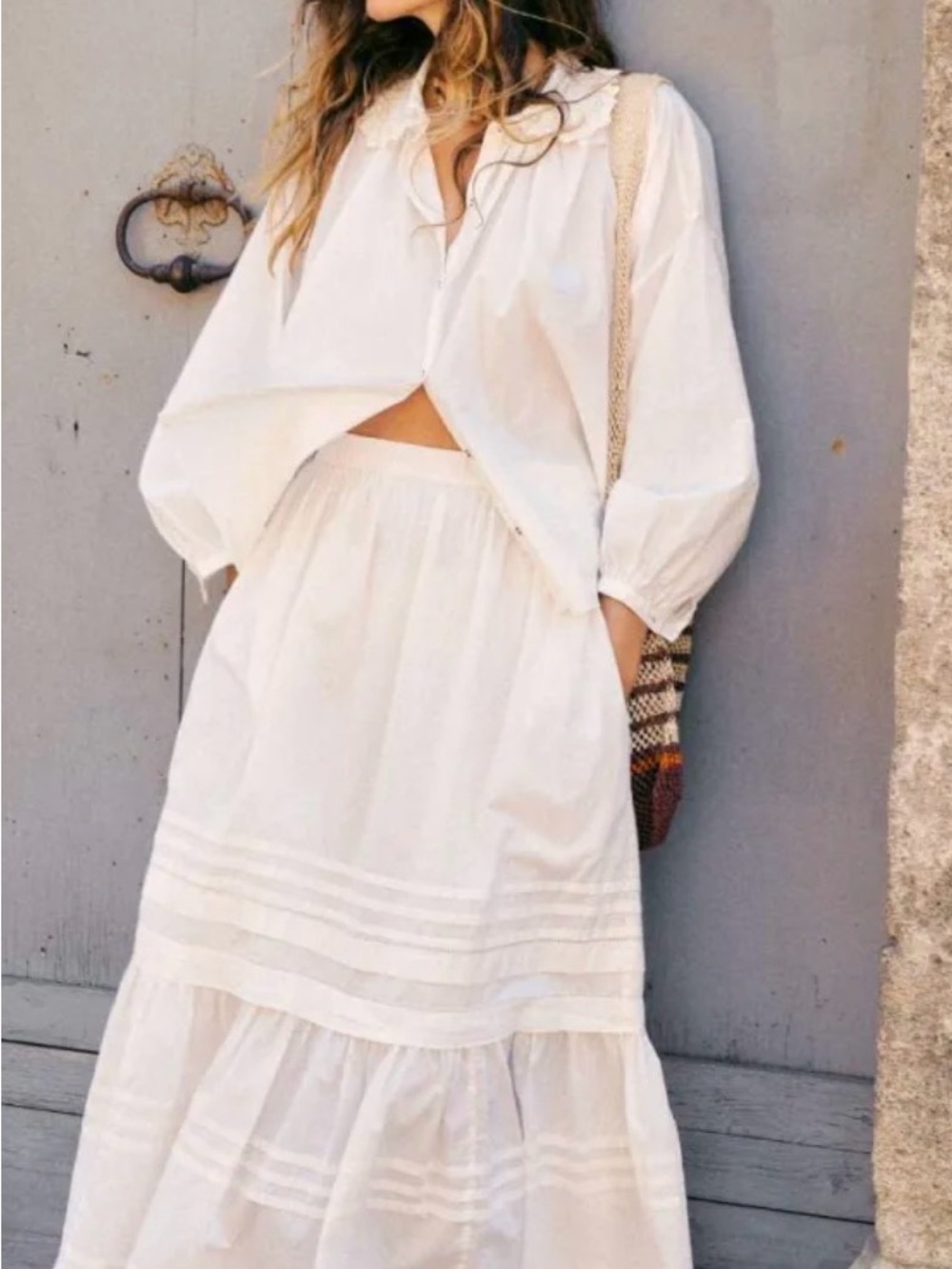 Christy Dawn—The Gabriella Skirt in Pearl (LIKE NEW AND RARE) - Picture 7 of 13
